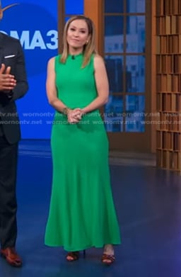 Eva’s green scalloped dress on Good Morning America