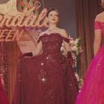 Everlyn’s embellished burgundy dress on Riverdale