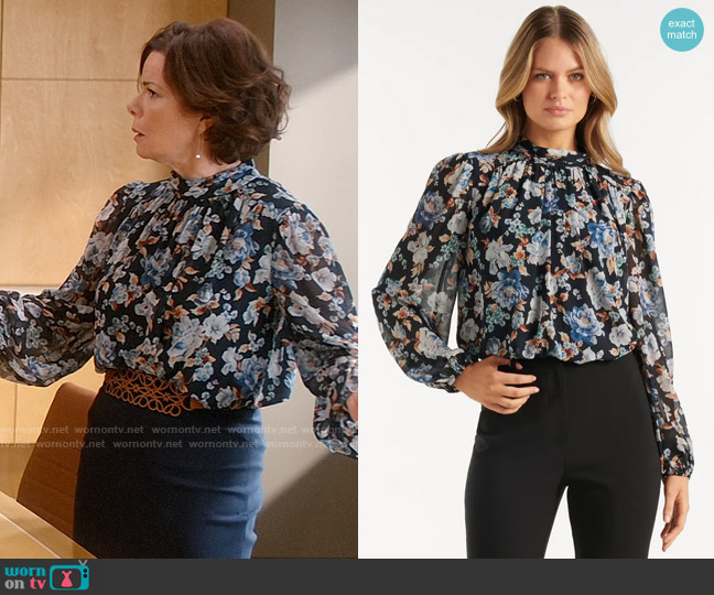 Ever New Harper Blouse worn by Margaret Wright (Marcia Gay Harden) on So Help Me Todd