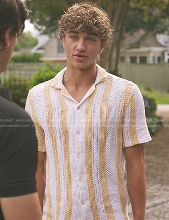 Jeremiah's striped knit shirt on The Summer I Turned Pretty