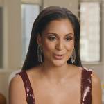 Jessel’s burgundy sequin confessional top on The Real Housewives of New York City