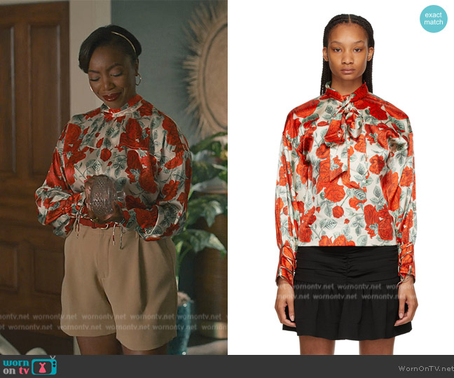 WornOnTV: Helen’s floral print satin blouse on Sweet Magnolias ...