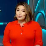 Gilma Avalos’s red polo dress on NBC News Daily