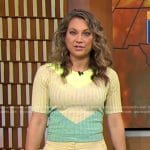 Ginger’s colorblock ribbed top on Good Morning America