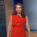 Ginger’s red sheath dress on Good Morning America