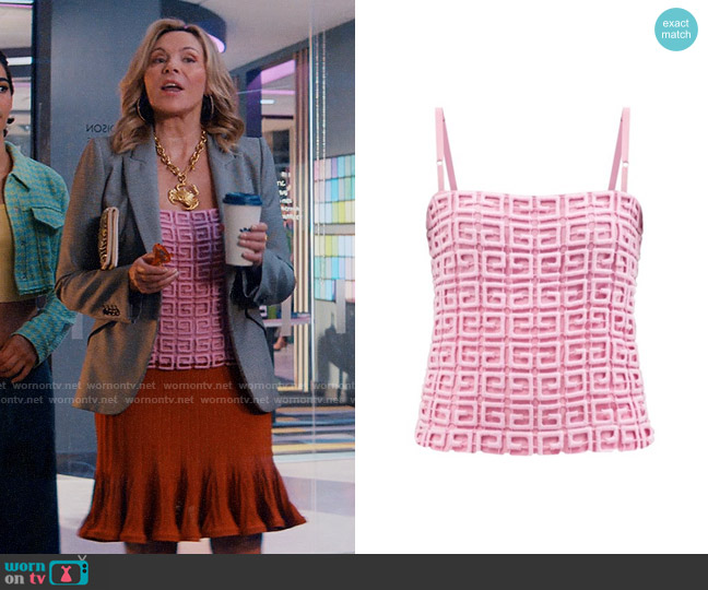 Givenchy 4G Guipure Camisole Top worn by Madolyn Addison (Kim Cattrall) on Glamorous