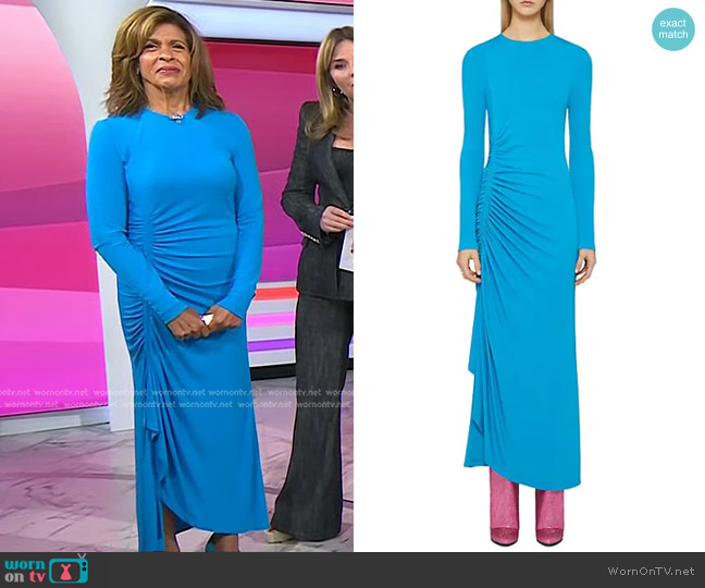 Givenchy Draped Dress In Crepe worn by Hoda Kotb on Today