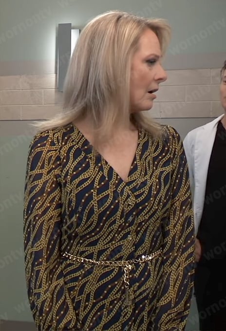 Gladys’s chain print dress on General Hospital