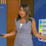 Ginger’s grey striped vest and pants on Good Morning America