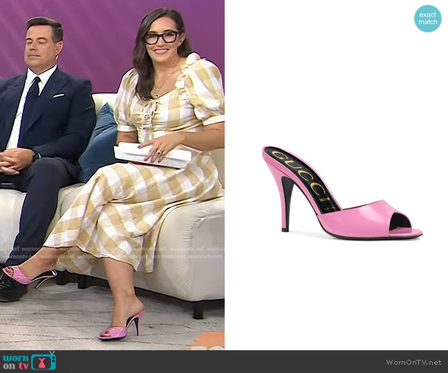 Gucci High-Heel Slide Sandals worn by Savannah Sellers on Today