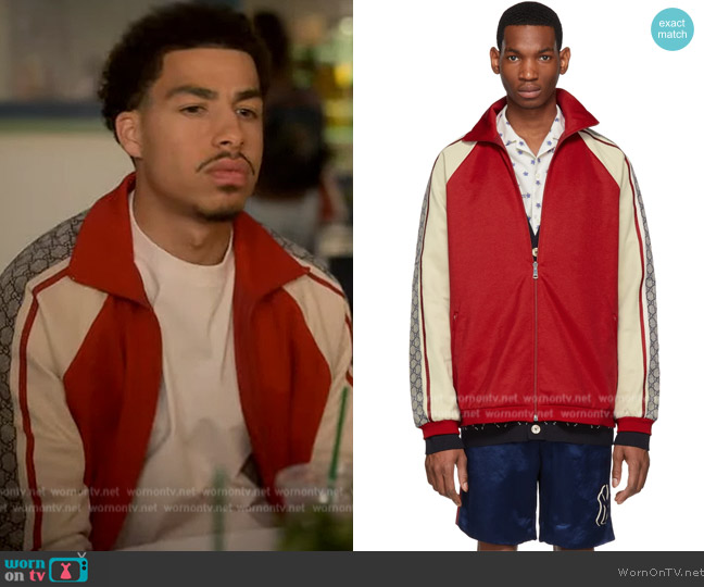 WornOnTV: Junior’s red contrast jacket on Grown-ish | Marcus Scribner ...