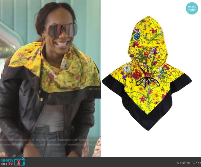 Gucci Gucci Floral Print Hood worn by Sanya Richards-Ross on The Real Housewives of Atlanta