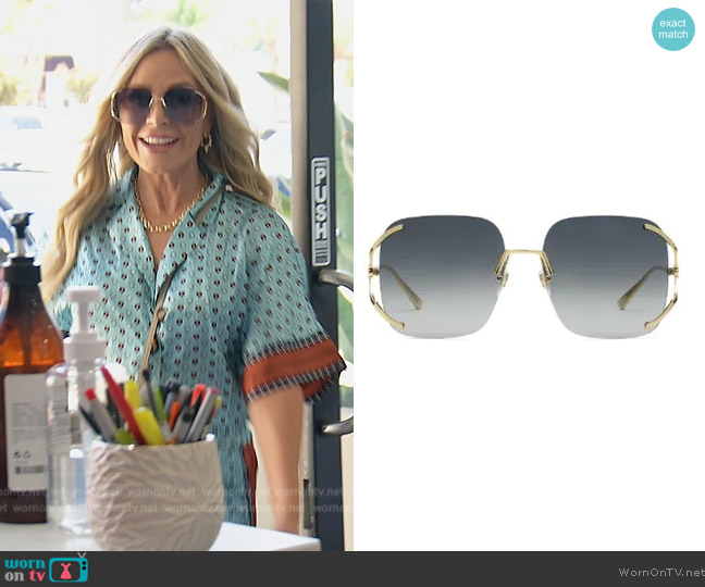 Gucci Square metal sunglasses worn by Tamra Judge on The Real Housewives of Orange County