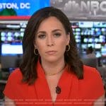 Hallie Jackson's red zip front dress on Today