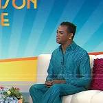 J. Harrison Ghee’s teal pleated jumpsuit on Today