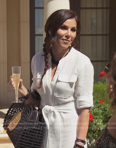 WornOnTV: Heather's black leggings and heart bag on The Real Housewives of  Orange County, Heather Dubrow
