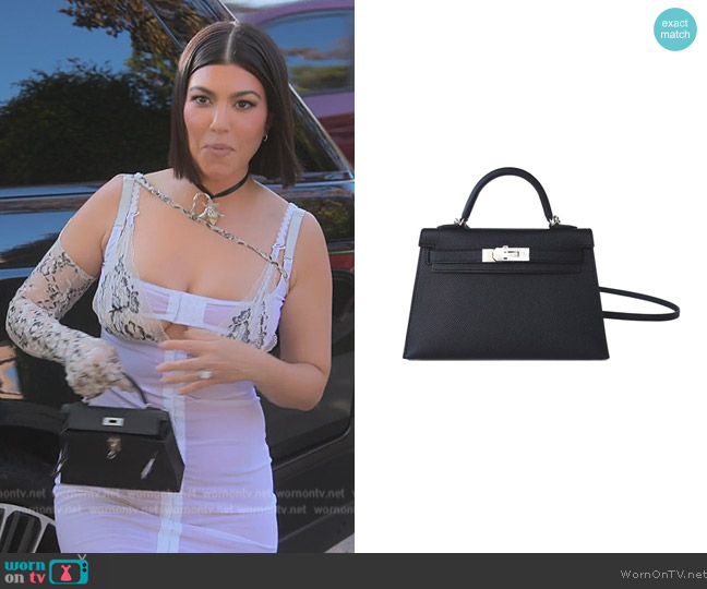 WornOnTV: Kourtney's black leather mini bag on The Kardashians, Kourtney  Kardashian
