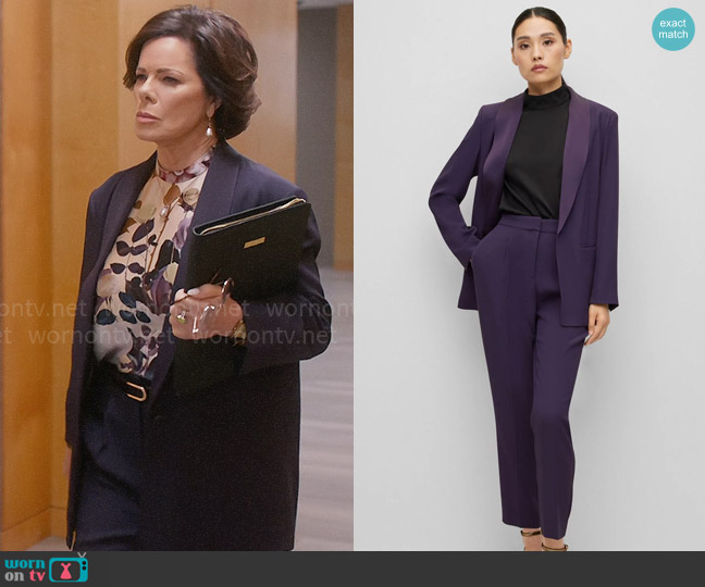 WornOnTV: Margaret’s dark purple suit on So Help Me Todd | Marcia Gay ...