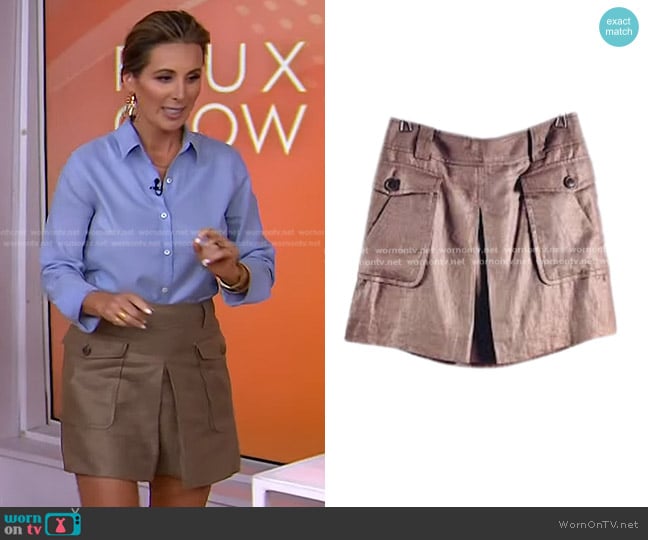 J. Crew Linen Cargo Mini Skirt worn by Sarah Eggenberger on Today