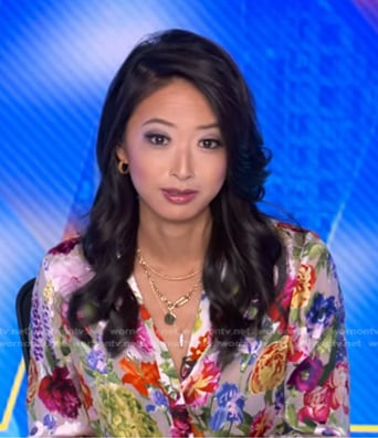 Jaclyn Lee’s floral blouse on Good Morning America