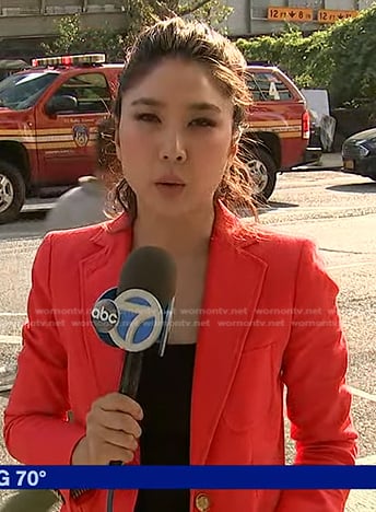 Janice Yu’s red blazer on Good Morning America