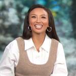 Jeannie Mai layered crop top on Access Hollywood