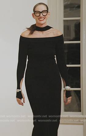 Jenna's black halterneck dress on The Real Housewives of New York City