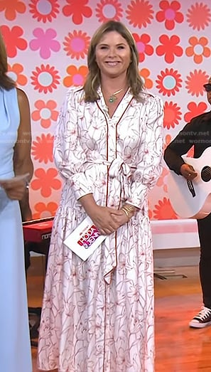 Jenna’s white floral maxi shirtdress on Today