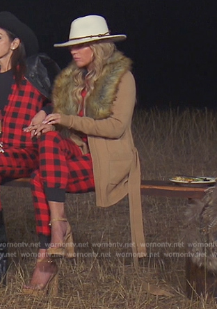 Jennifer's shearling collar coat on The Real Housewives of Orange County
