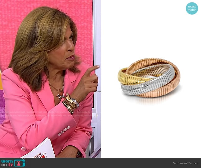 Jennifer Miller Triple Strand Bracelet worn by Hoda Kotb on Today