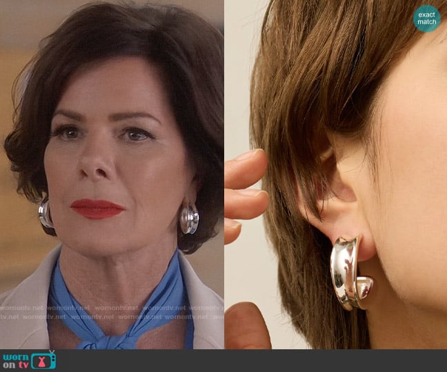 Jenny Bird Doune Hoops worn by Margaret Wright (Marcia Gay Harden) on So Help Me Todd