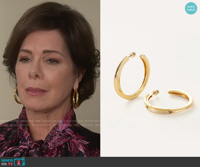 Jenny Bird Slim Dune Earrings worn by Margaret Wright (Marcia Gay Harden) on So Help Me Todd