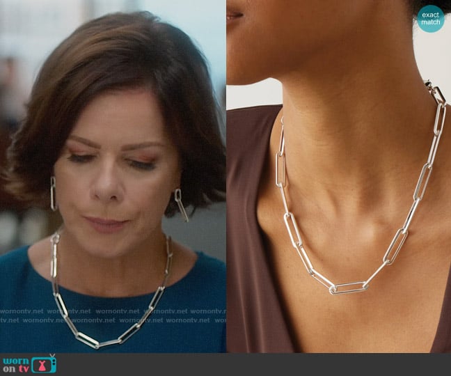 Jenny Bird Stevie Necklace worn by Margaret Wright (Marcia Gay Harden) on So Help Me Todd