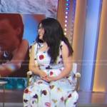 Jenny Han’s floral midi dress on Good Morning America