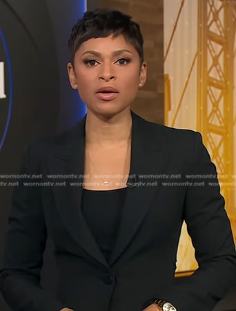 Jericka's black blazer on CBS Evening News