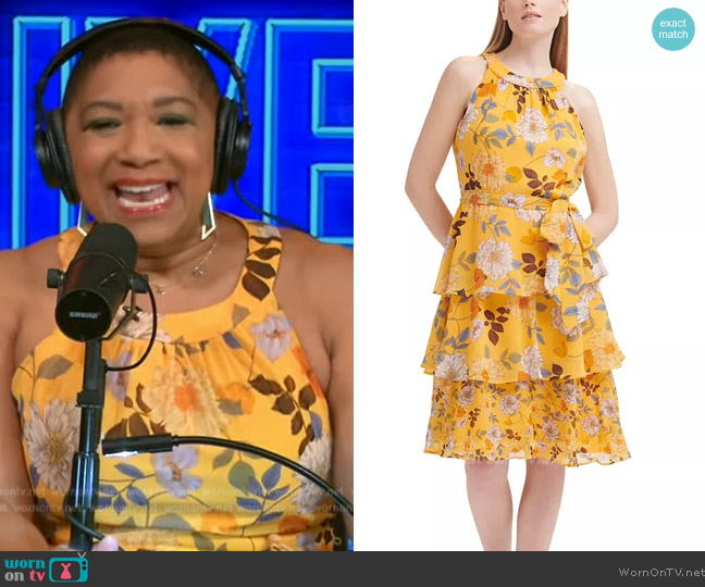 Jessica Howard Petite Tiered A-Line Dress worn by Deja Vu on Live with Kelly and Mark