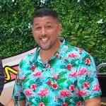 Joe Isidori’s blue floral flamingo print shirt on Good Morning America