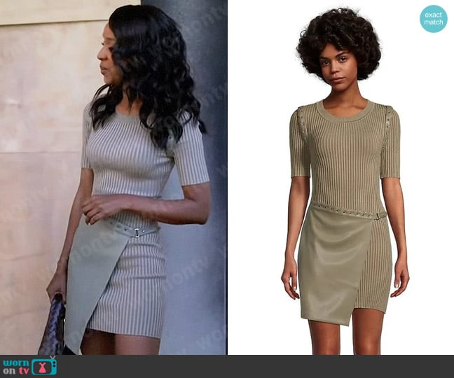 Jonathan Simkhai Gianina Dress worn by Karen Mott (Ebony Obsidian) on Tyler Perrys Sistas