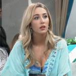 Josslyn’s blue bikini and turquoise coverup on General Hospital