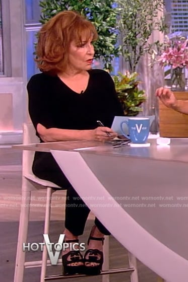 Joy’s black sandals on The View