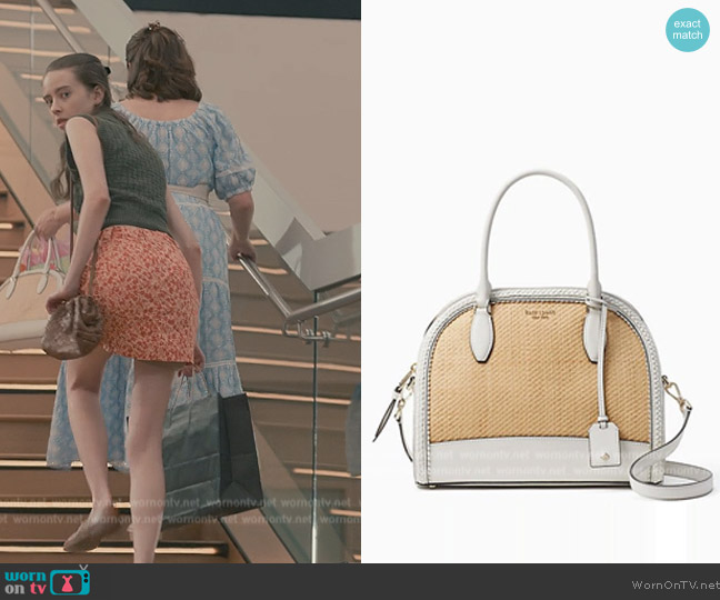 Kate Spade Reiley Straw Large Satchel worn by  Allison Gabriel ( Allison Gabriel) on Sweet Magnolias