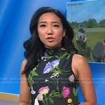 Kathy Park’s black floral sleeveless top on Today