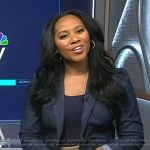 Kay Angrum’s denim blazer on NBC News Daily