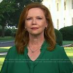 Kelly O’Donnell’s green tie neck top on Today