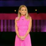 Kelly’s pink pleated belted dress on Generation Gap