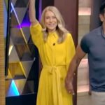 Kelly’s yellow tie waist shirtdress on Generation Gap