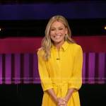 Kelly’s yellow tie waist shirtdress on Generation Gap