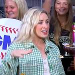 Kelsey Christensen’s green houndstooth jacket on Good Morning America