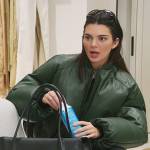 Kendall’s green padded jacket on The Kardashians