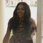 Kenya’s tiger stripe mini dress on The Real Housewives of Atlanta